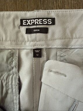 Express Editor Pants in Light Gray